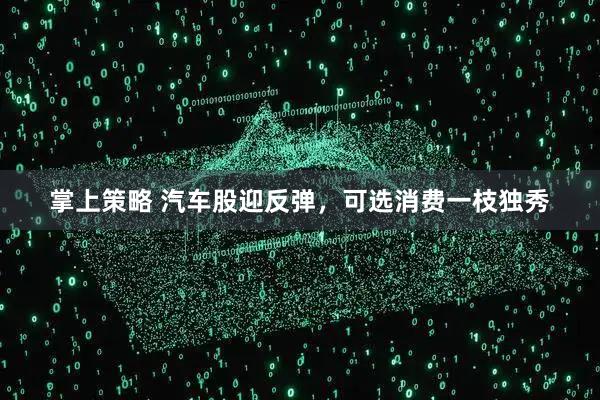 掌上策略 汽车股迎反弹，可选消费一枝独秀